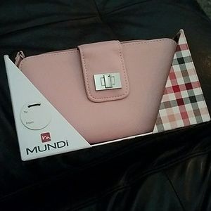 Leather clutch/wristlet in box